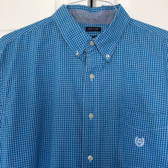 Chap’s Men’s short sleeve button shirt w/pocket - Picture 2 of 3